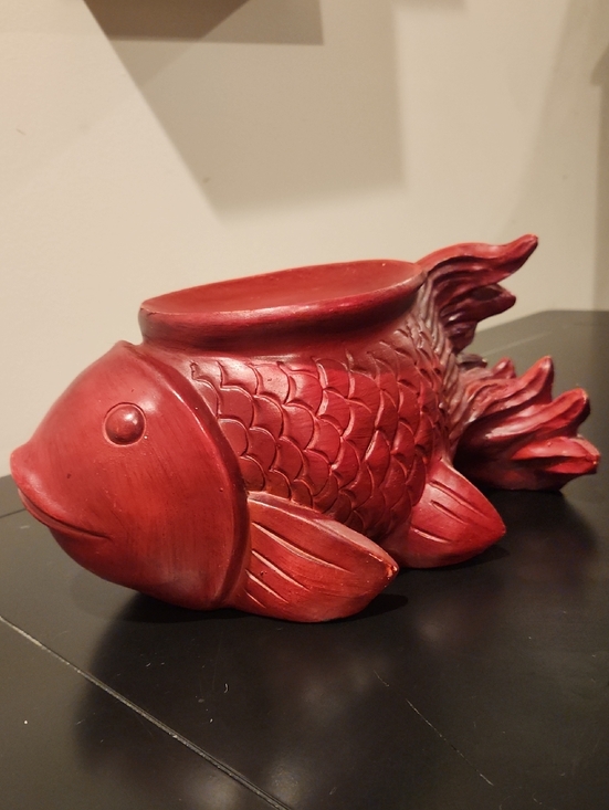 Other - Red Goldfish Candle Holder